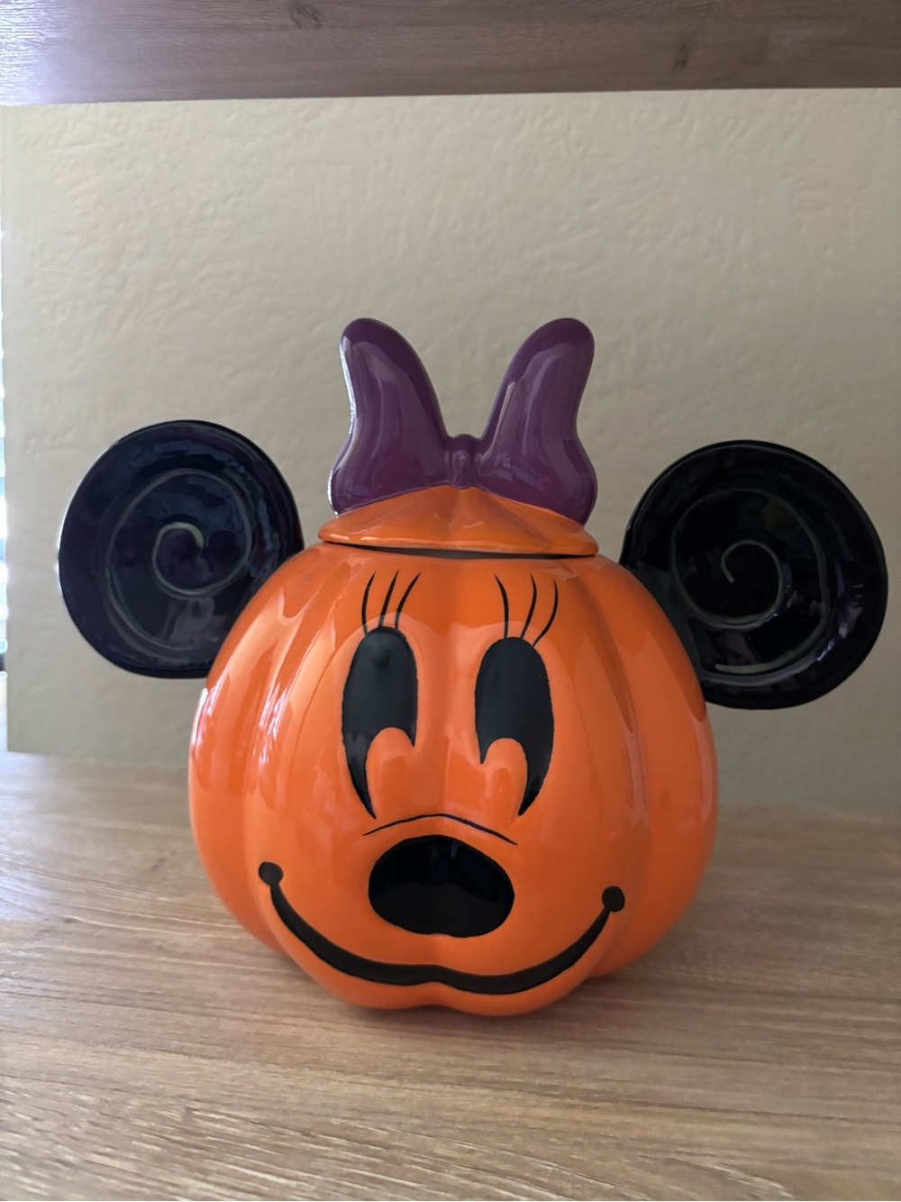 Minnie Mouse Disney Pumpkin canister cookie jar home Halloween fall decor